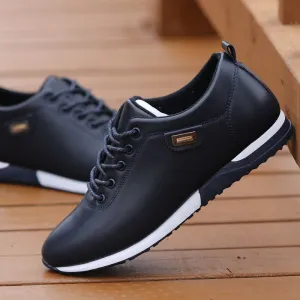 2019 Fashion Loafers Walking Footwear Tenis Feminino Outdoor Breathable Sneakers Men's PU Leather Business Casual Shoes for Male