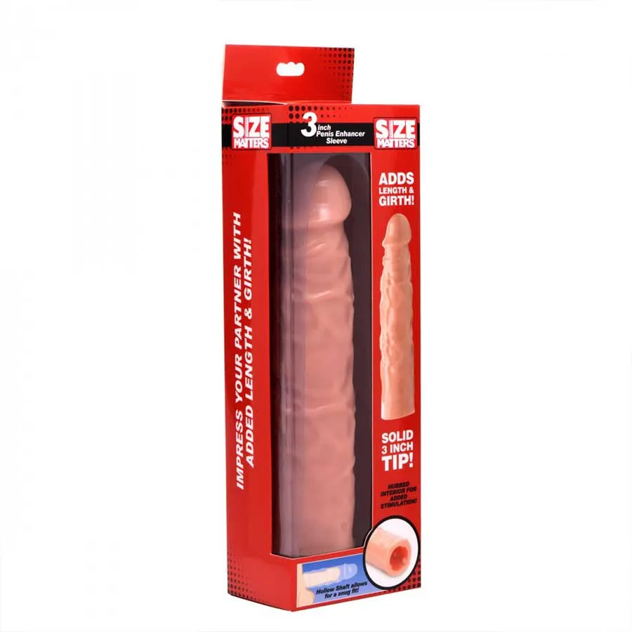 8.5 Inch Realistic Penis Extension Sleeve by Size Matters