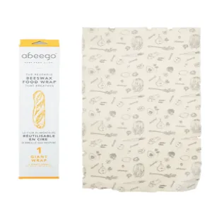 Abeego Beeswax Food Wraps Variety Pack - Small, Medium, Large, and Rectangle Sizes