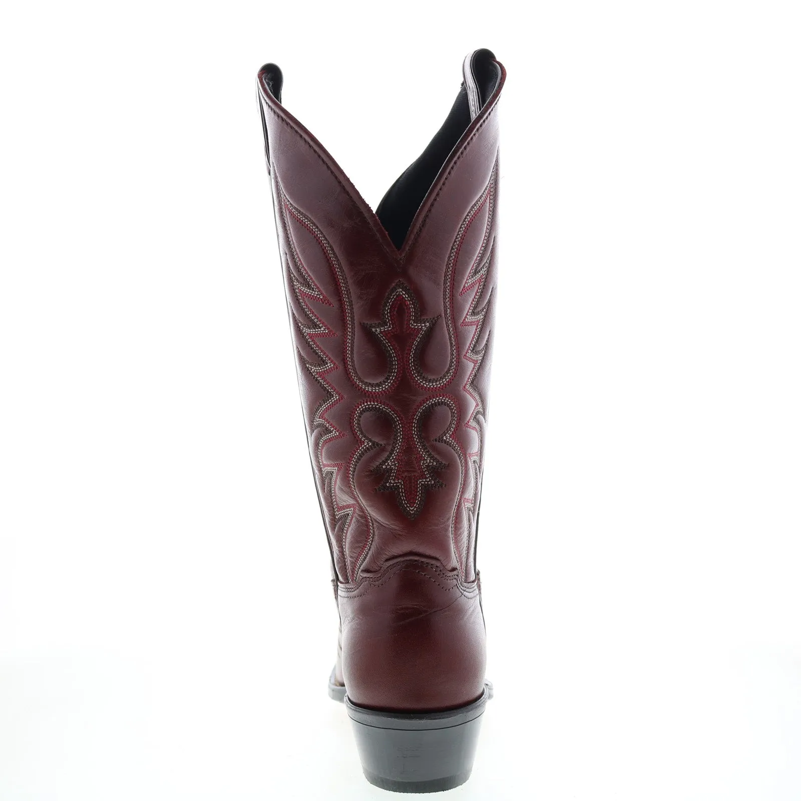 Abilene Boots 9105 Womens Red Leather Slip On Cowboy Western Boots