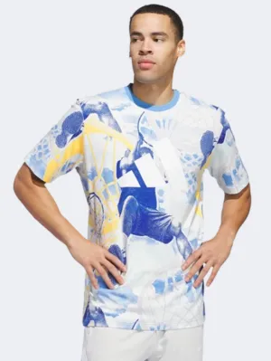 Adidas Bs Story Men Basketball T-Shirt Blue Burst