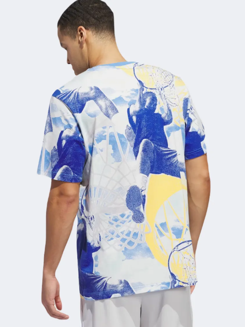 Adidas Bs Story Men Basketball T-Shirt Blue Burst