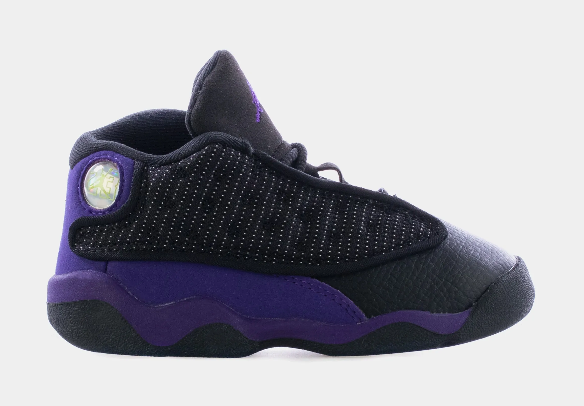 Air Jordan 13 Court Purple Infant Toddler Lifestyle Shoes (Black/Purple)