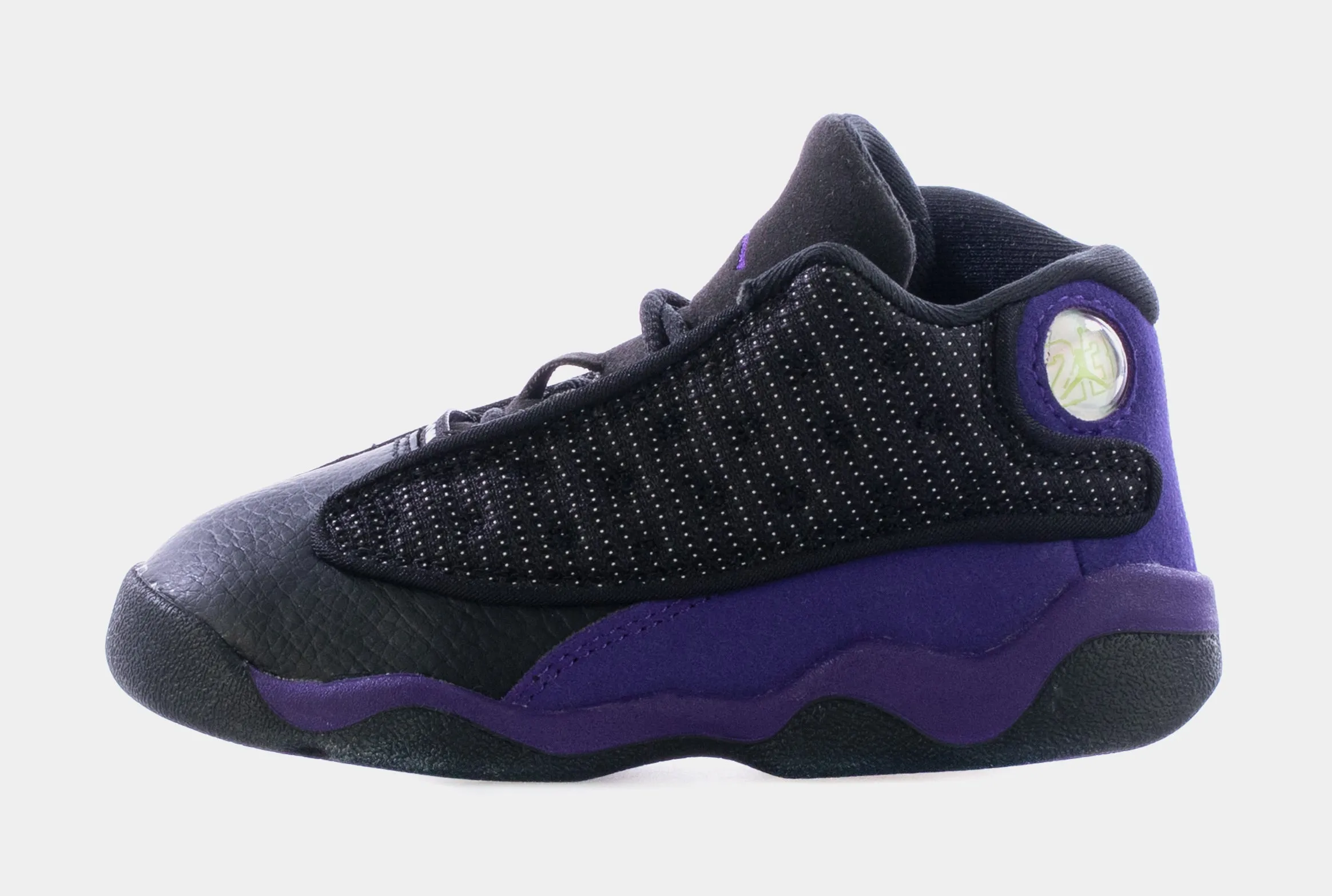 Air Jordan 13 Court Purple Infant Toddler Lifestyle Shoes (Black/Purple)