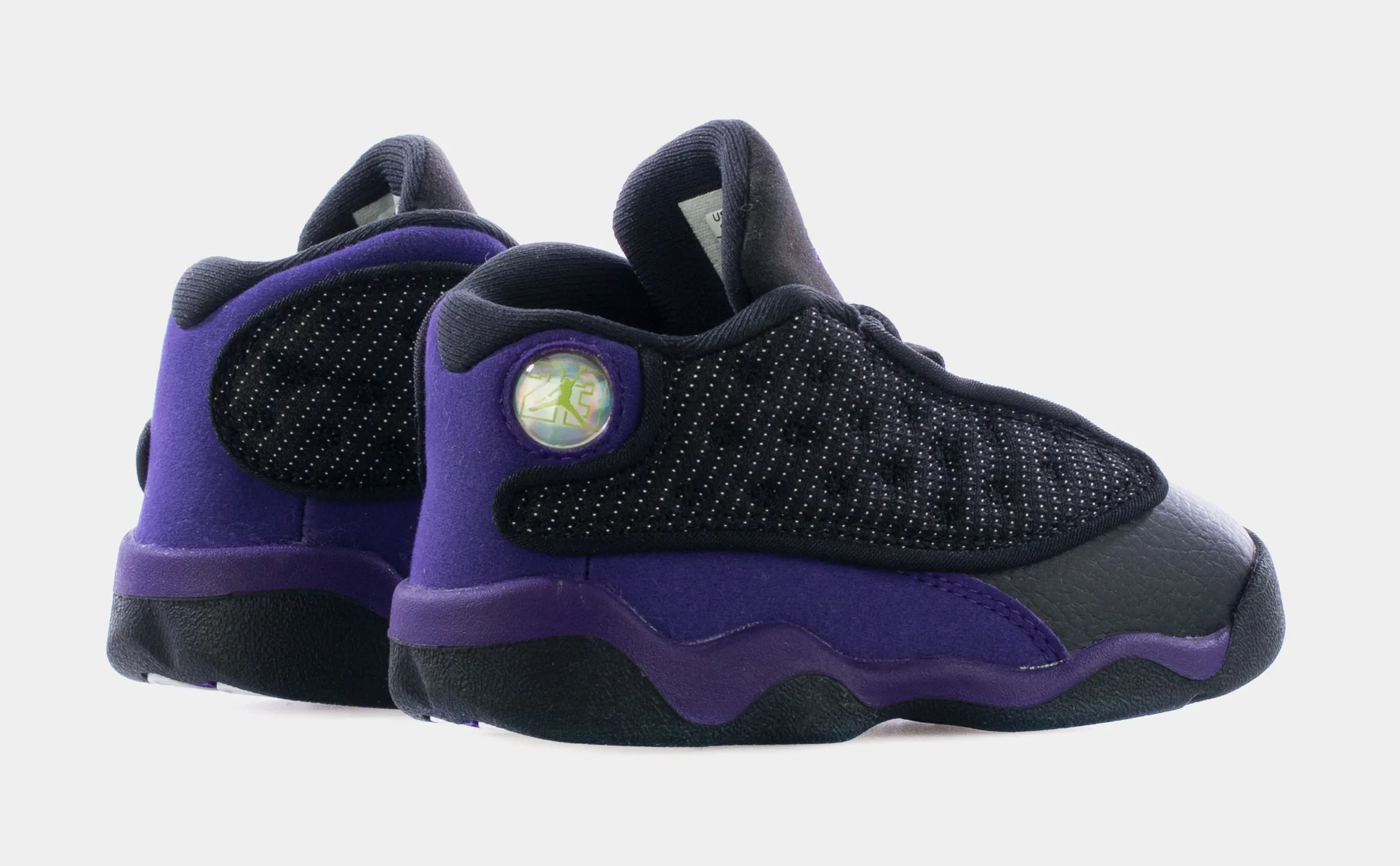 Air Jordan 13 Court Purple Infant Toddler Lifestyle Shoes (Black/Purple)