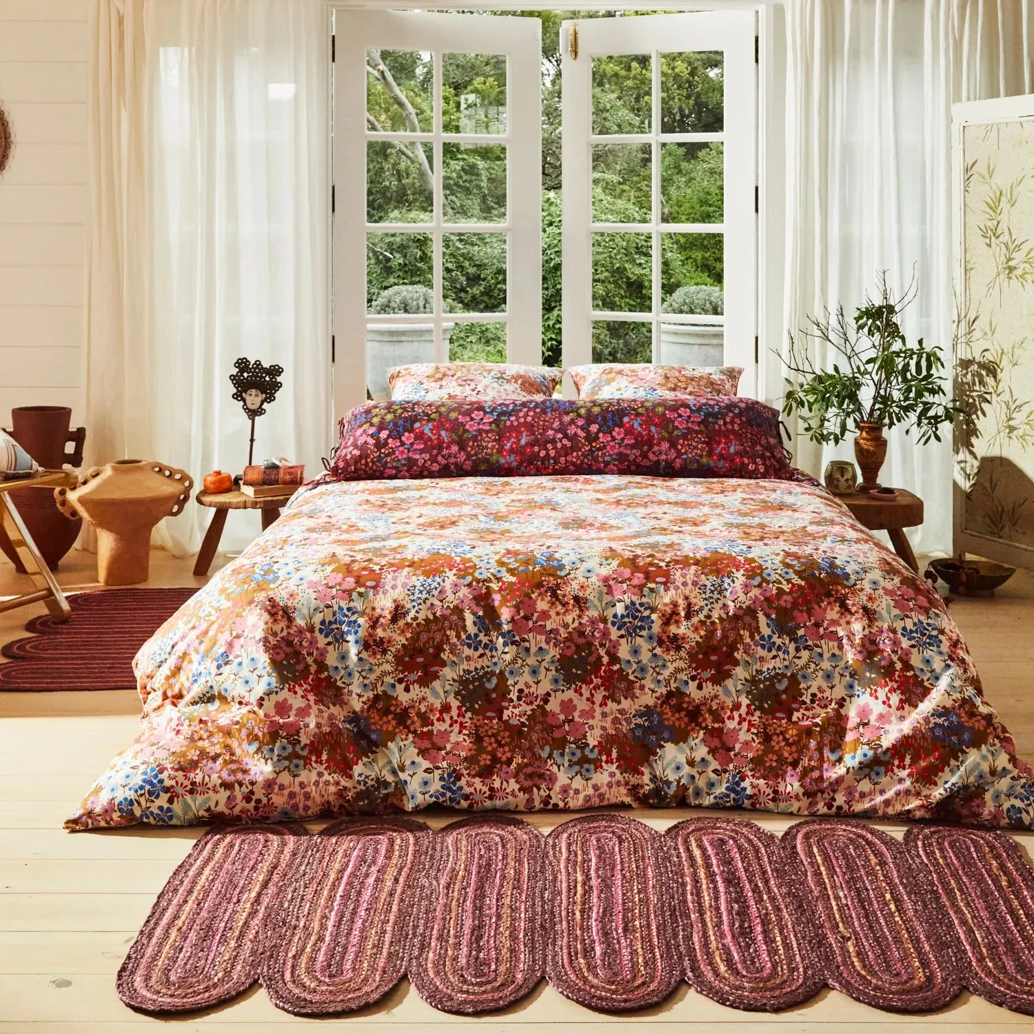 Aisha Cotton Queen Fitted Sheet - Ginger