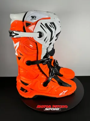 Alpinestars Tech 10 Enduro Boots - Orange Fluo/Black/White