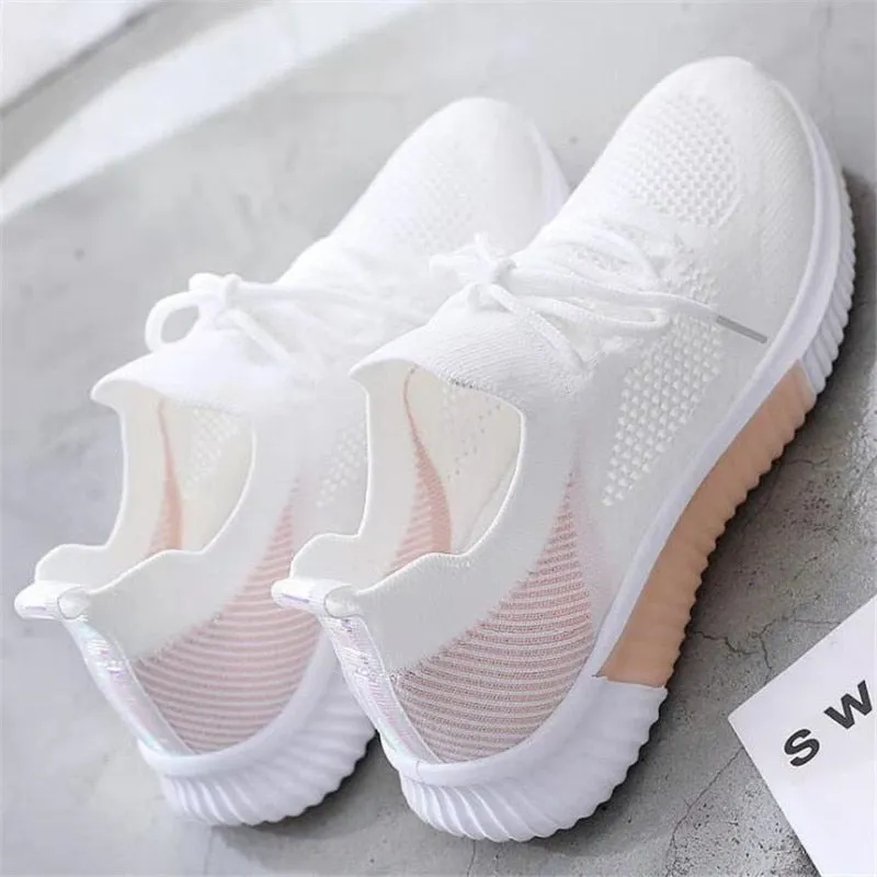 Amozae  Summer Women's Shoes Mesh Light Breathable Women Vulcanized Shoes Sneakers Flats Casual Female Trainers Walking Zapatillas Mujer