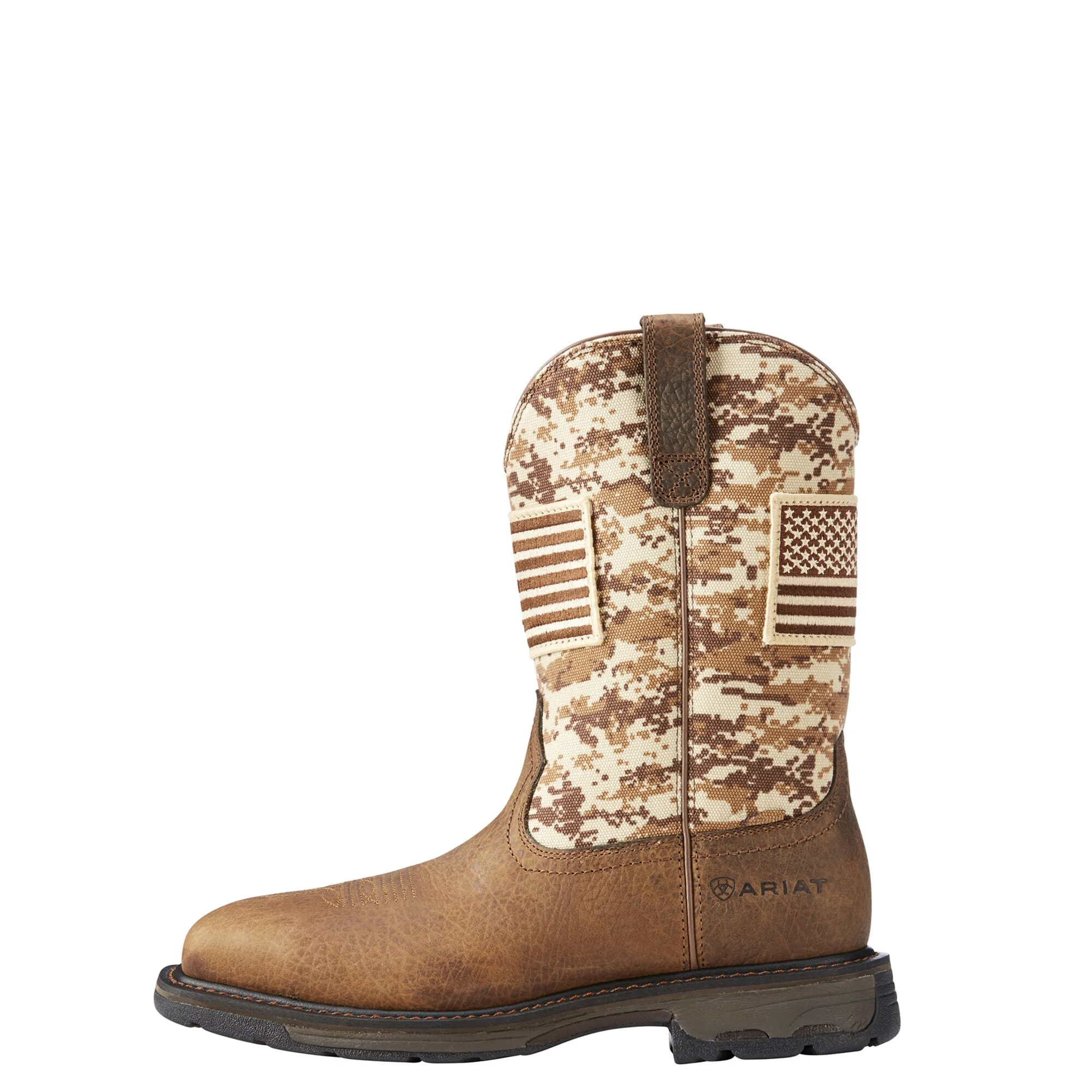 Ariat Mens Workhog Patriot Work Boot Earth