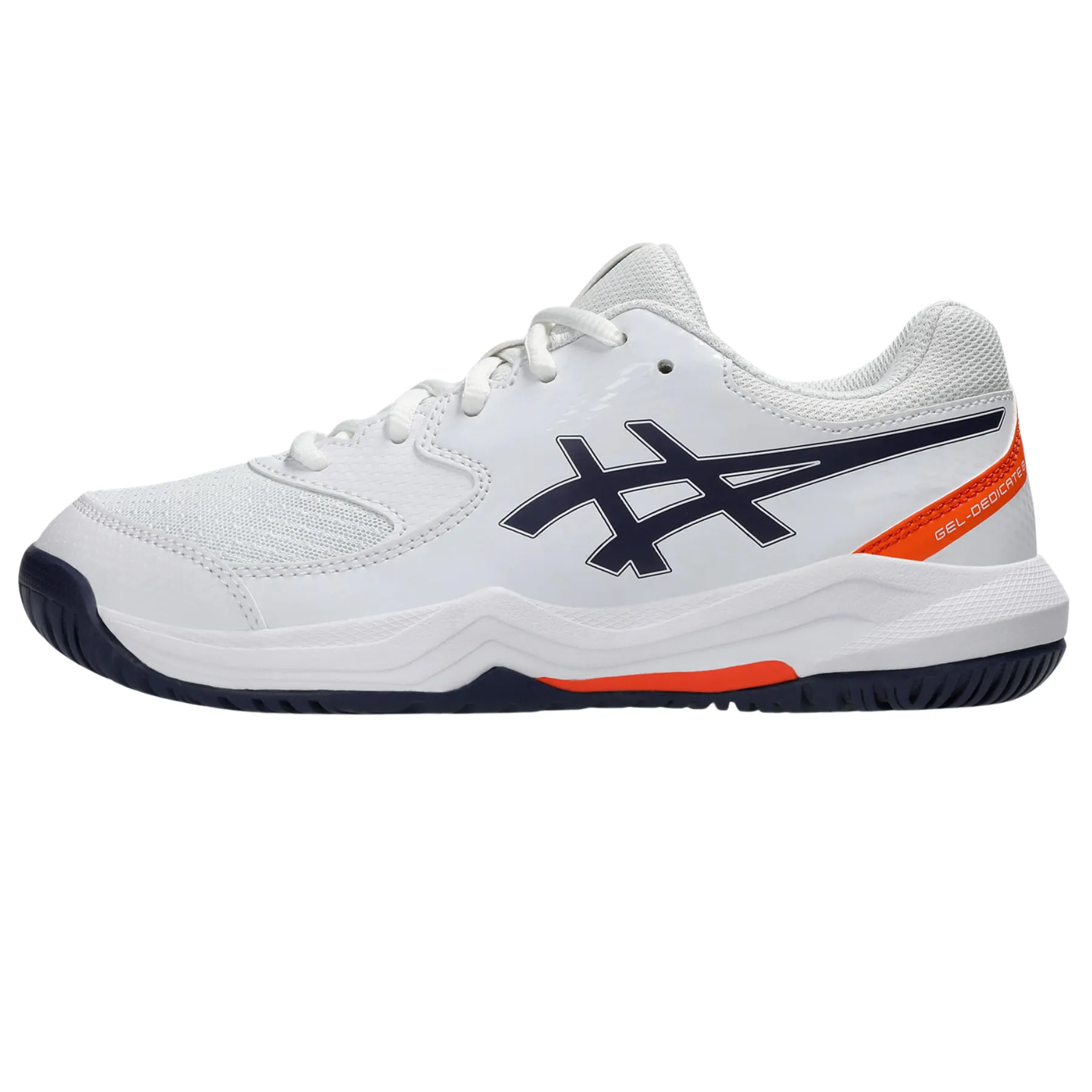 Asics Gel-Dedicate 8 GS Kids Tennis Shoes - White/Indigo Fog