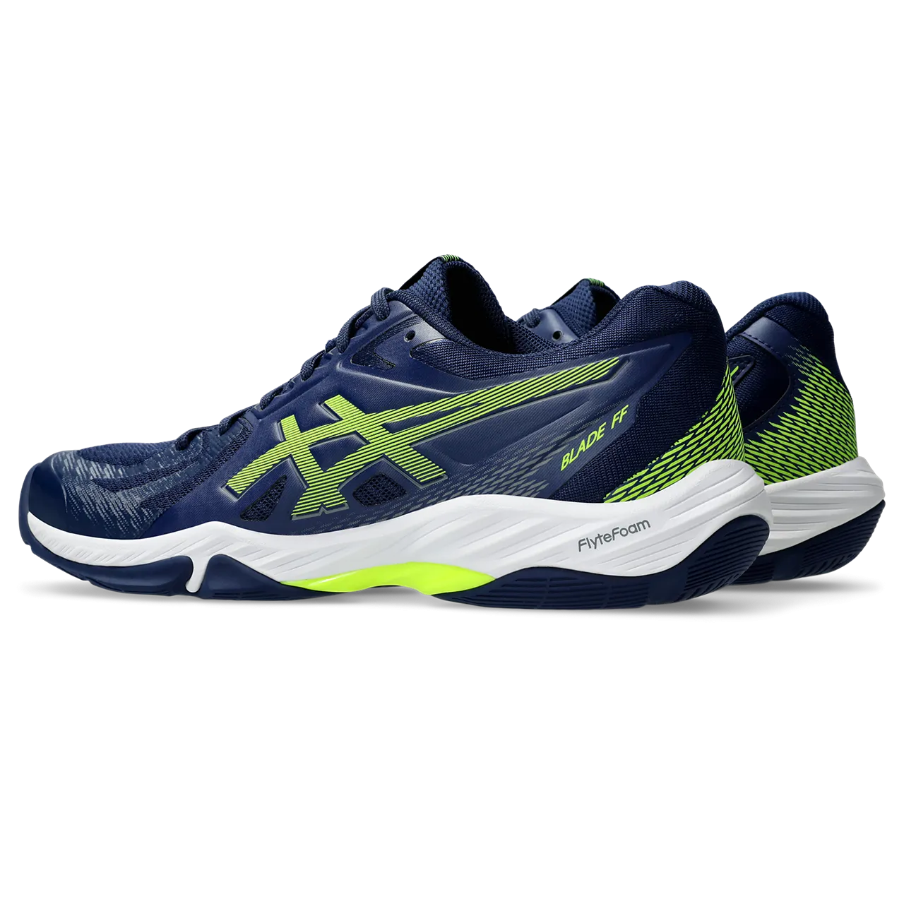 Asics Men's Blade FF Indoor Court Shoes Blue Expanse Safety Yellow