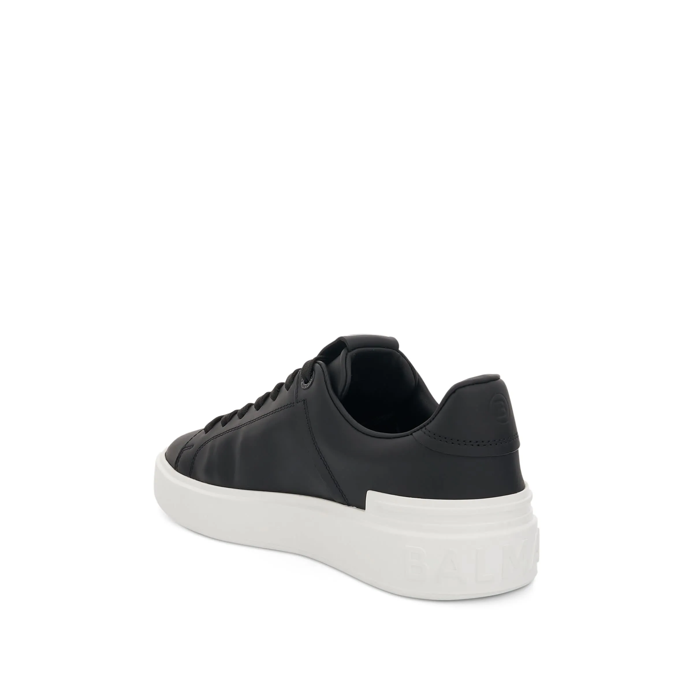 B-Court Calfskin Sneaker in Black/White