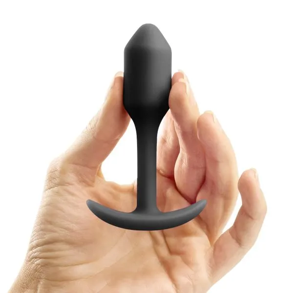 B-Vibe Snug Plug 1 Small Weighted Plug in Black