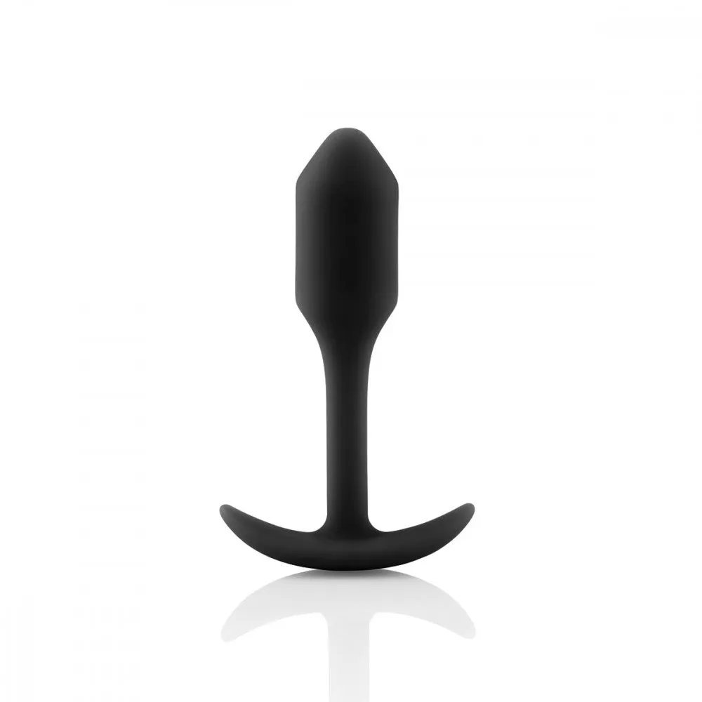 B-Vibe Snug Plug 1 Small Weighted Plug in Black