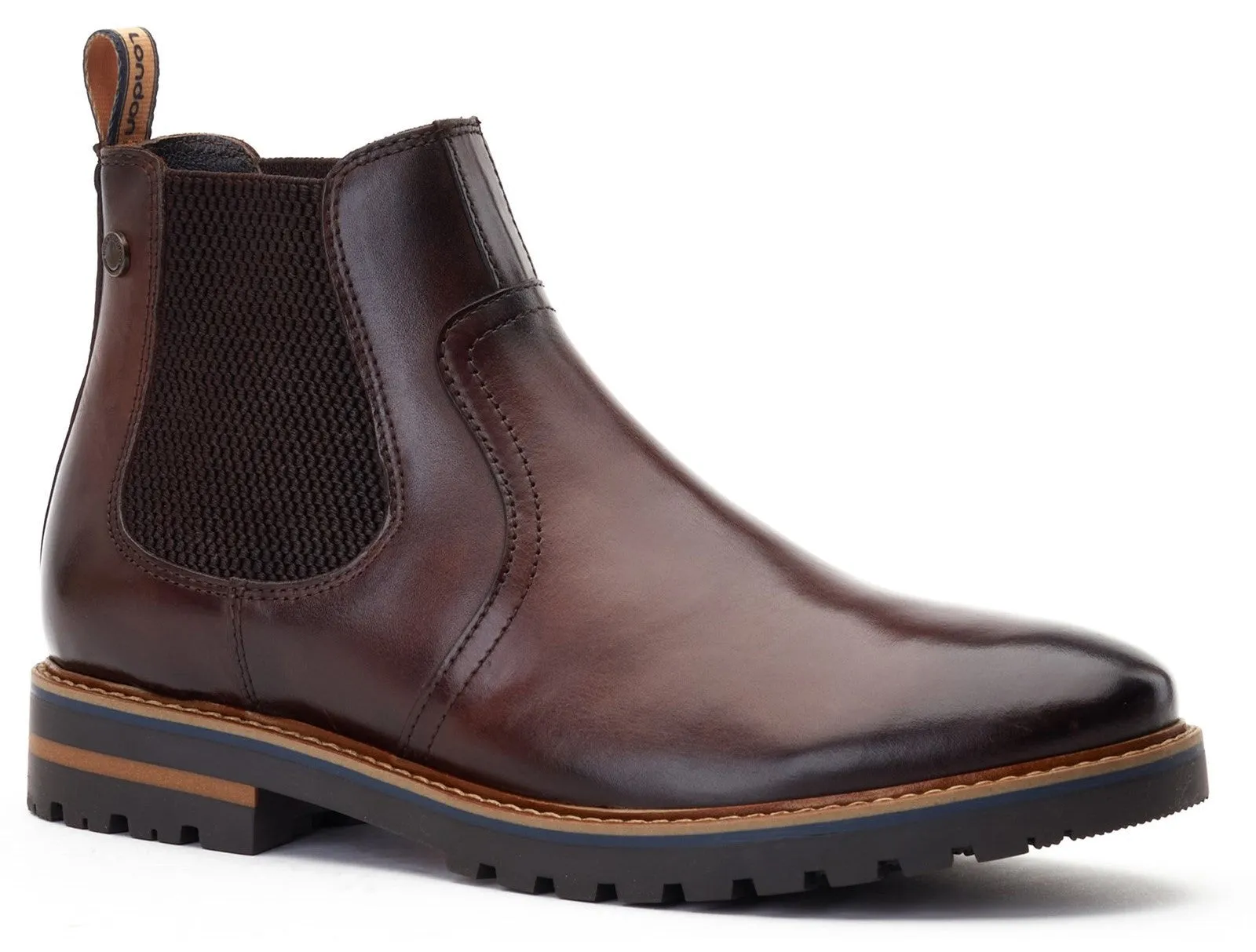 Base London Cutler Washed Mens Leather Chelsea Boot