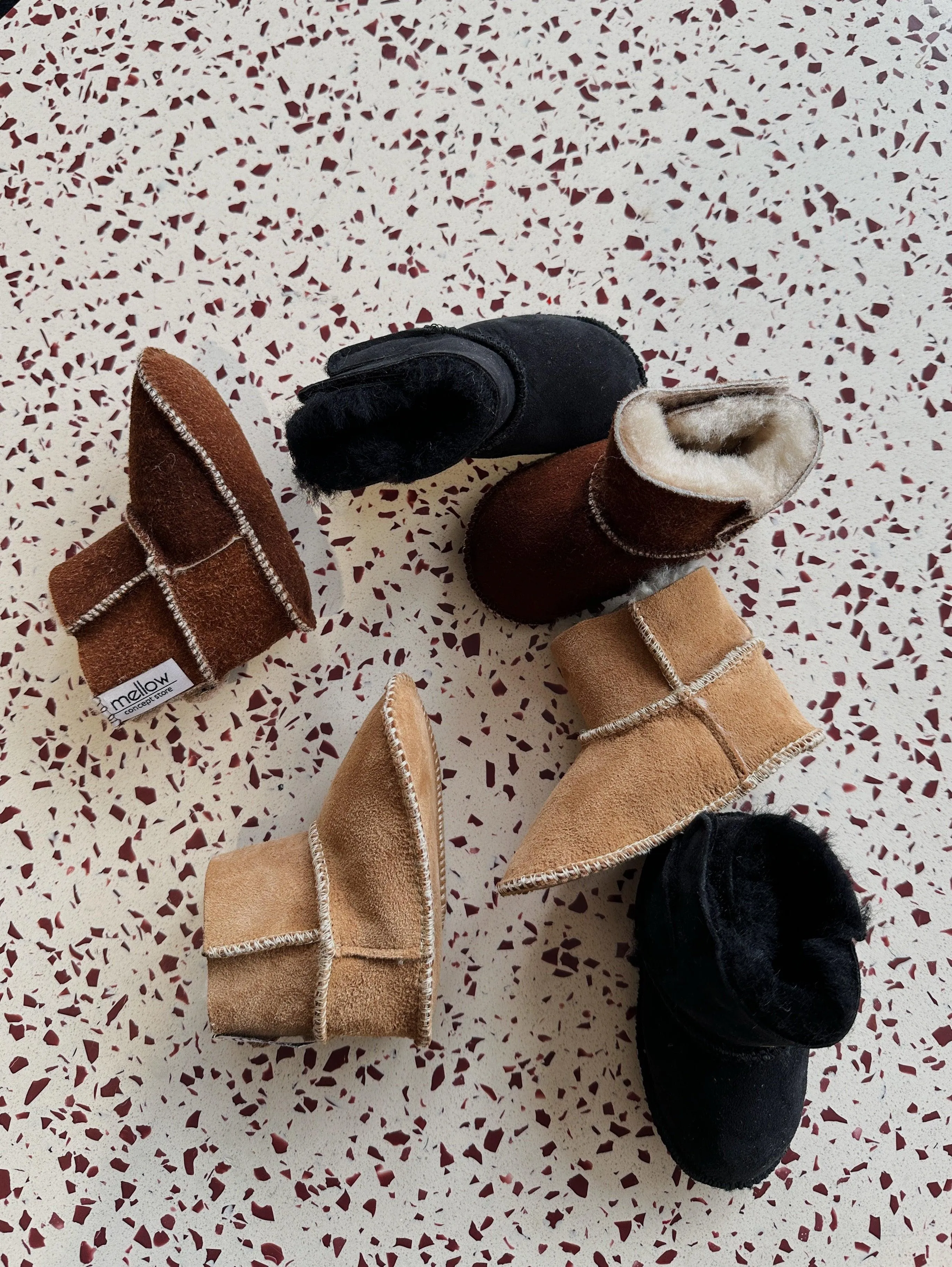 Black Baby Natural Sheepskin Boots