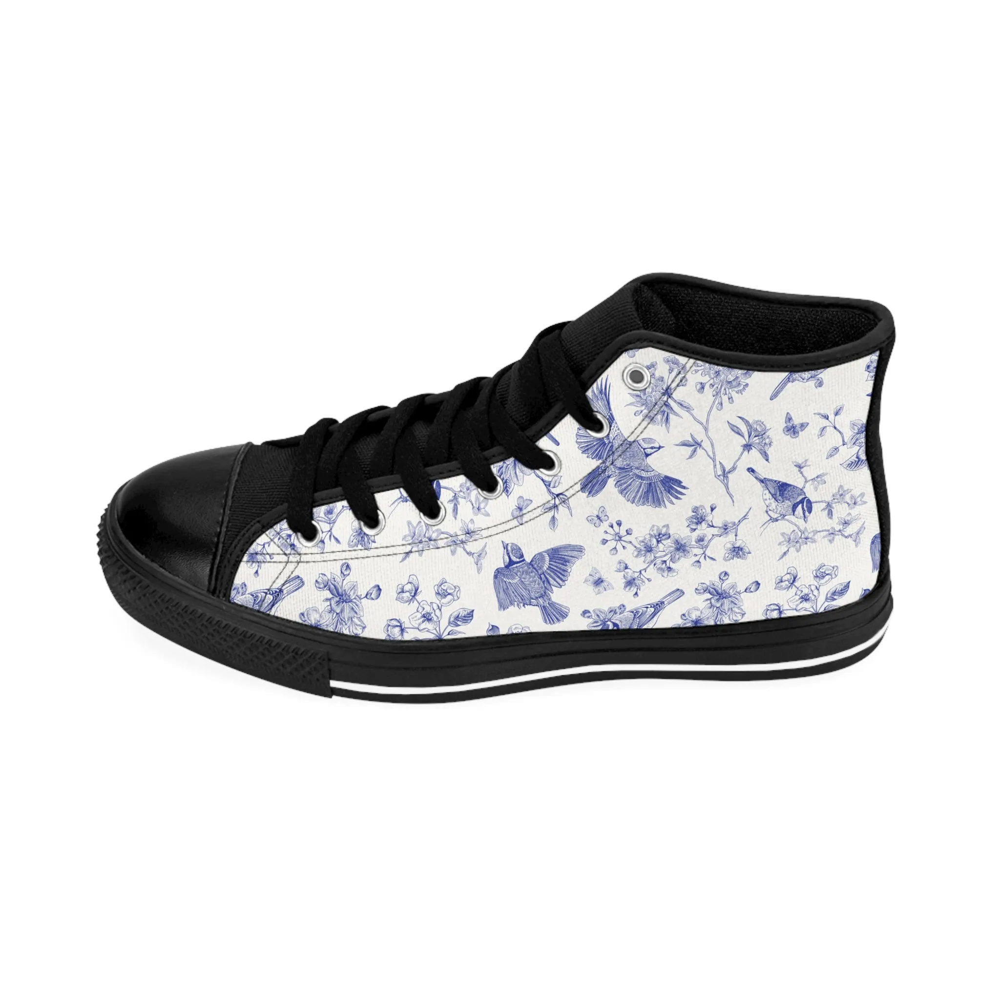 Blue Bird and Trees Women's Classic Sneakers