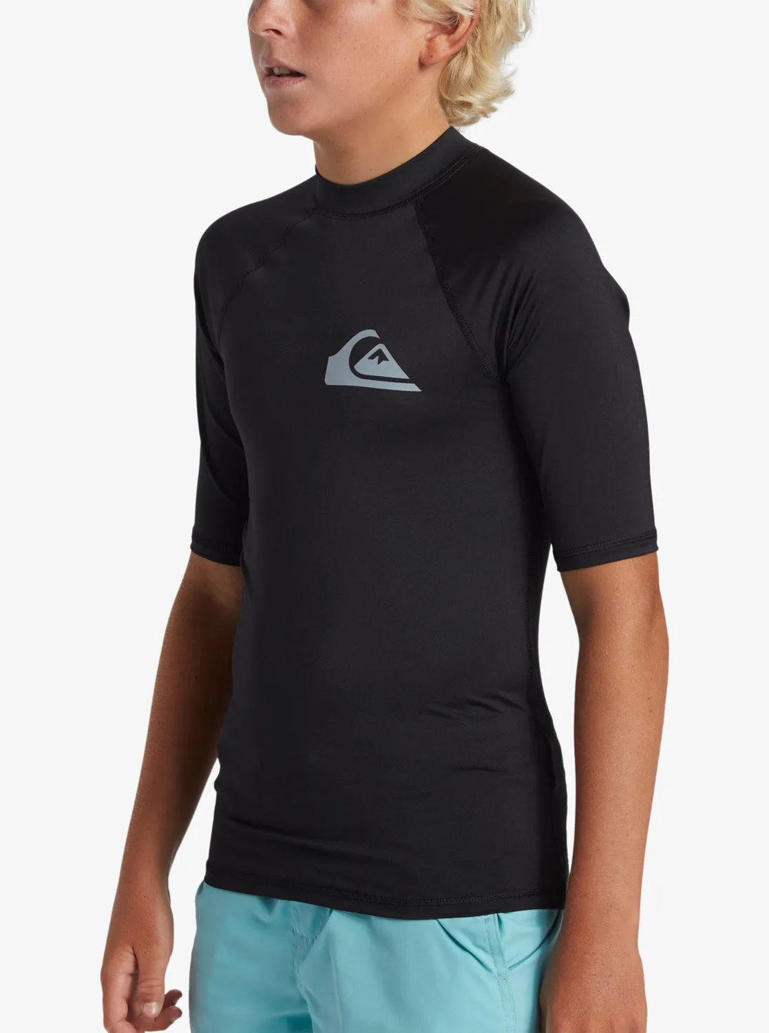 Boys 8-16 Everyday UPF 50 Short Sleeve Rashguard - Black