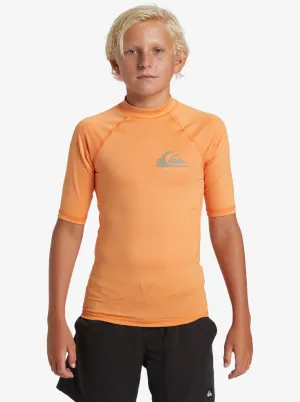 Boys 8-16 Everyday UPF 50 Short Sleeve Rashguard - Tangerine