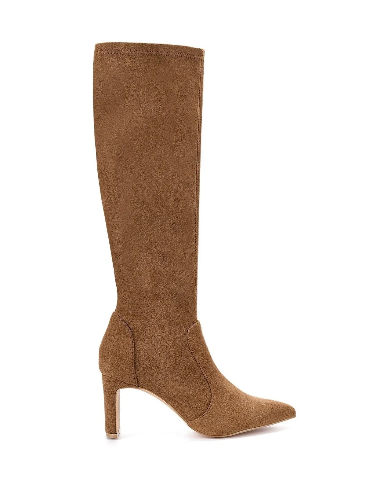 Bradley Knee High Boots - Coffee Stretch Micro