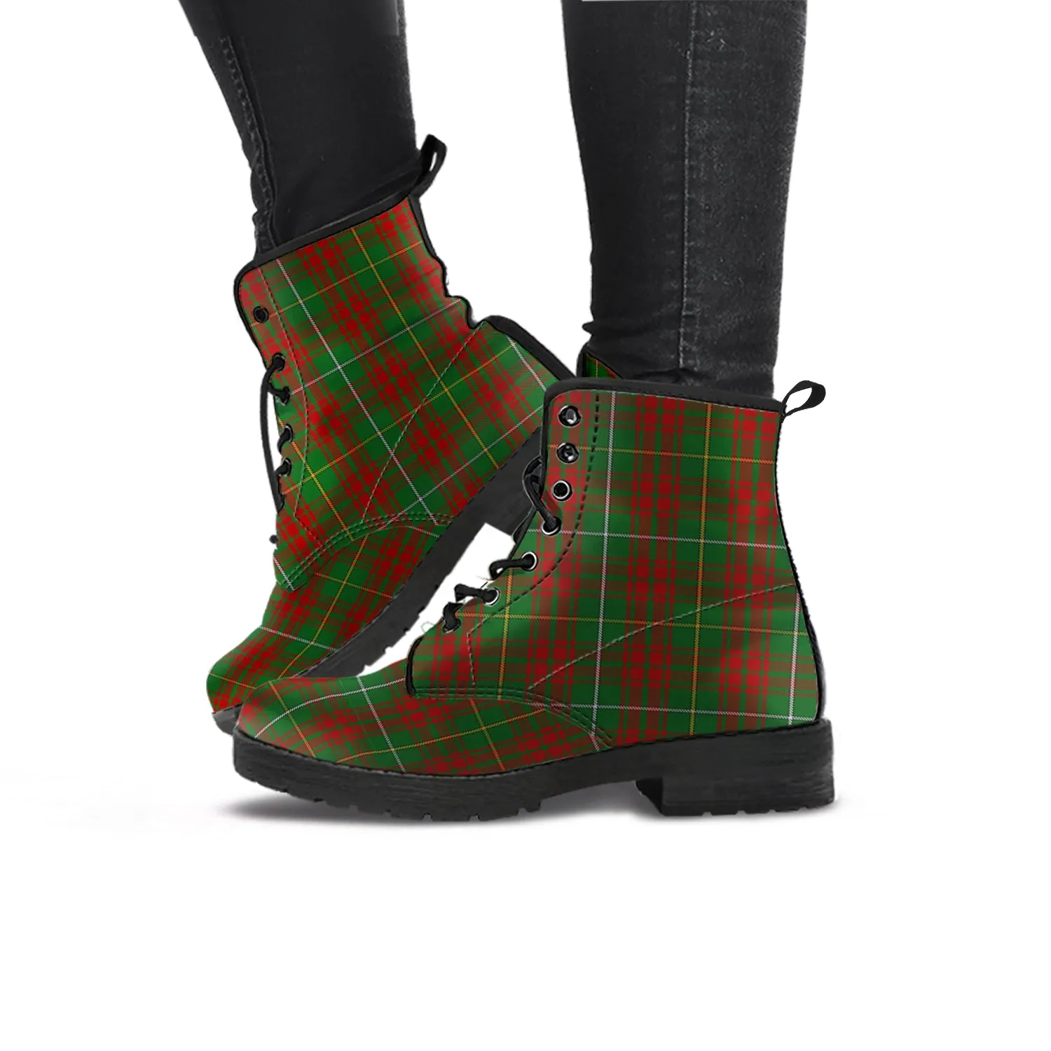 Bruce Hunting Tartan Leather Boots