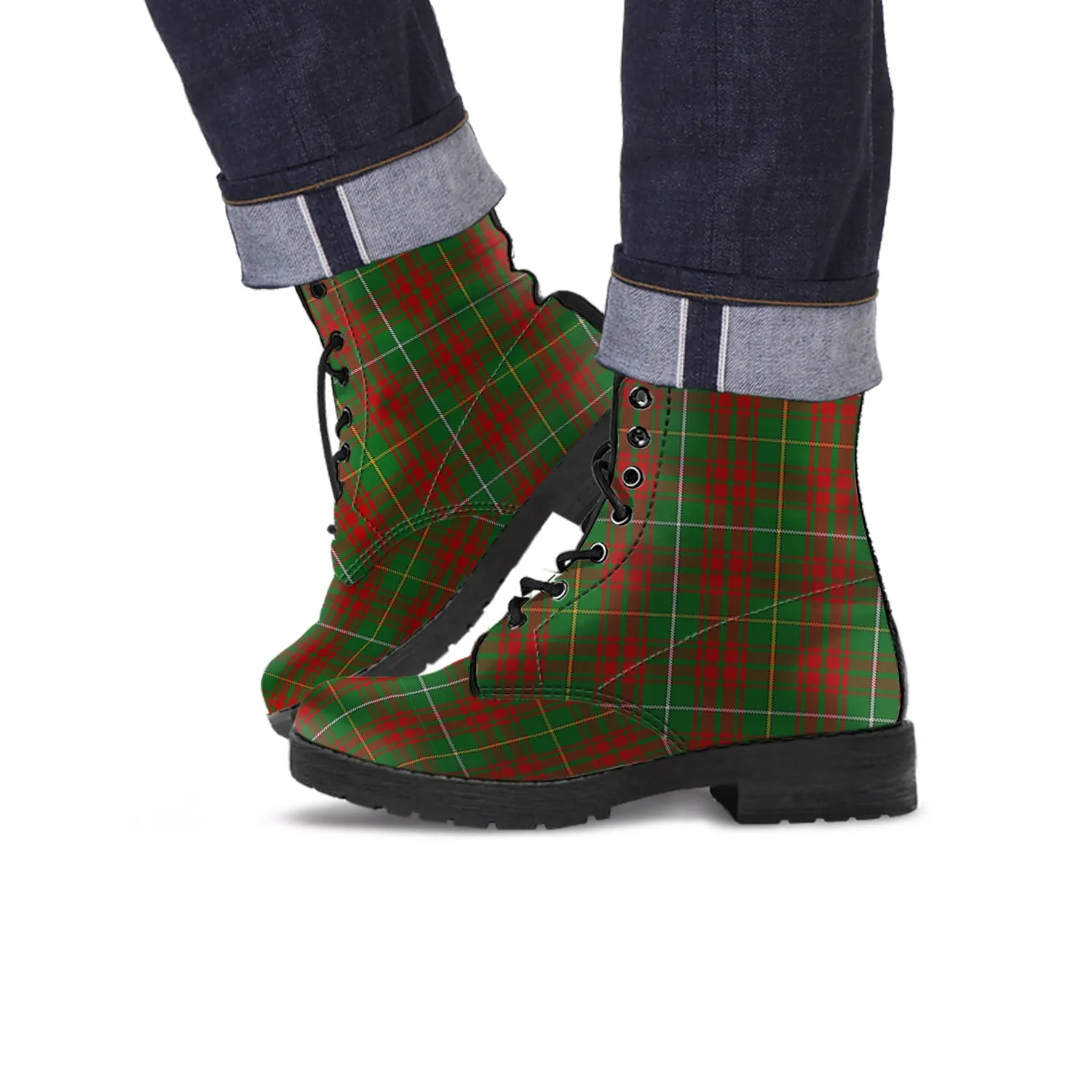 Bruce Hunting Tartan Leather Boots