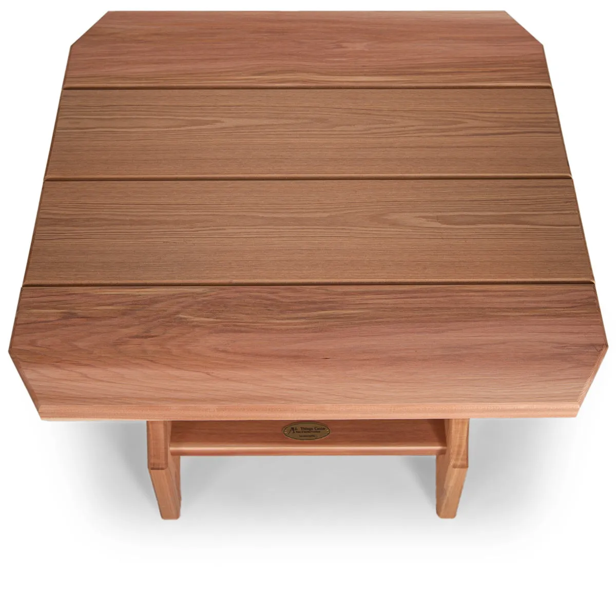 Cedar 3-Piece Adirondack Side Table Set - Handcrafted In Canada With Rot Resistant, Untreated, Western Red Cedar.