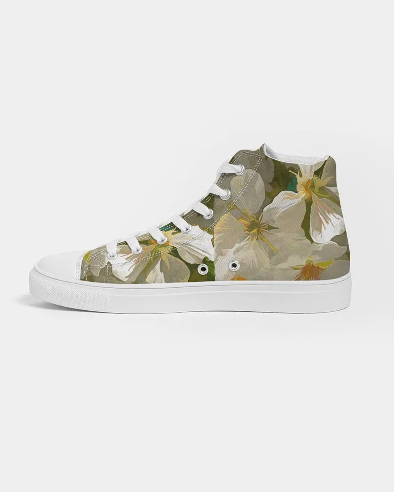 Cherry Blossom Women's Hightop Canvas Shoe