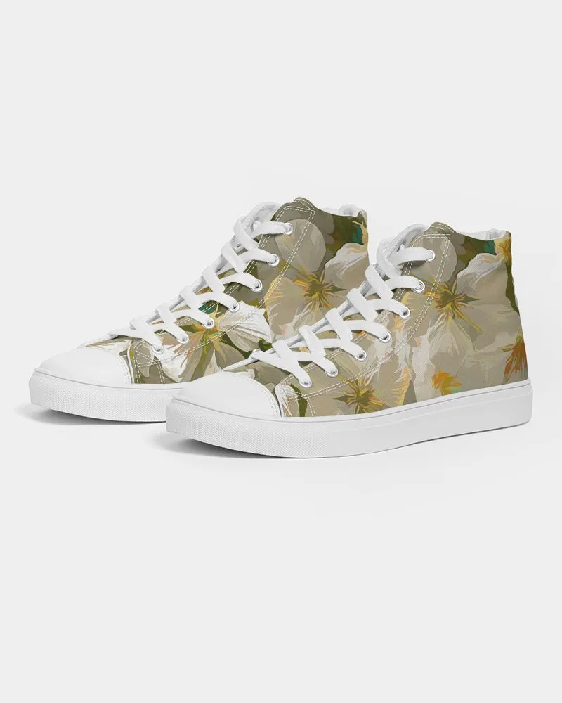 Cherry Blossom Women's Hightop Canvas Shoe