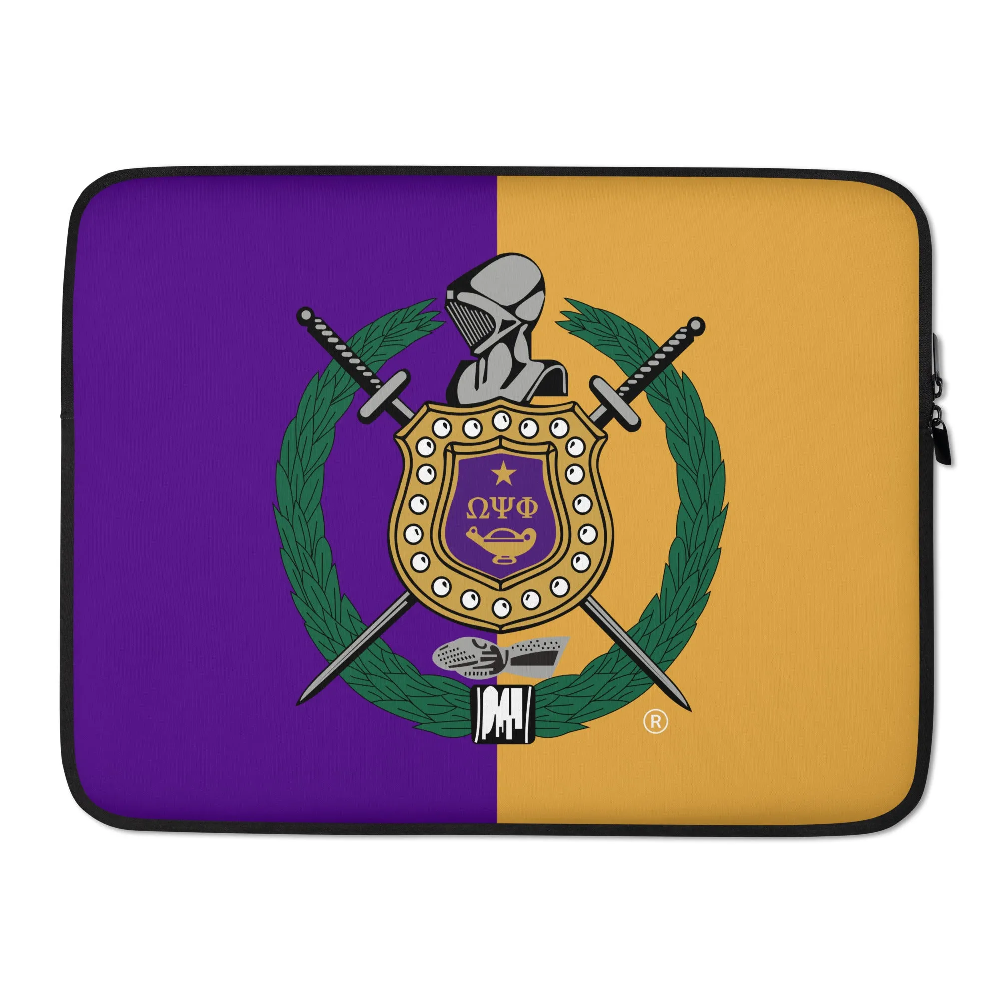 Color Block Omega Shield Laptop Sleeve