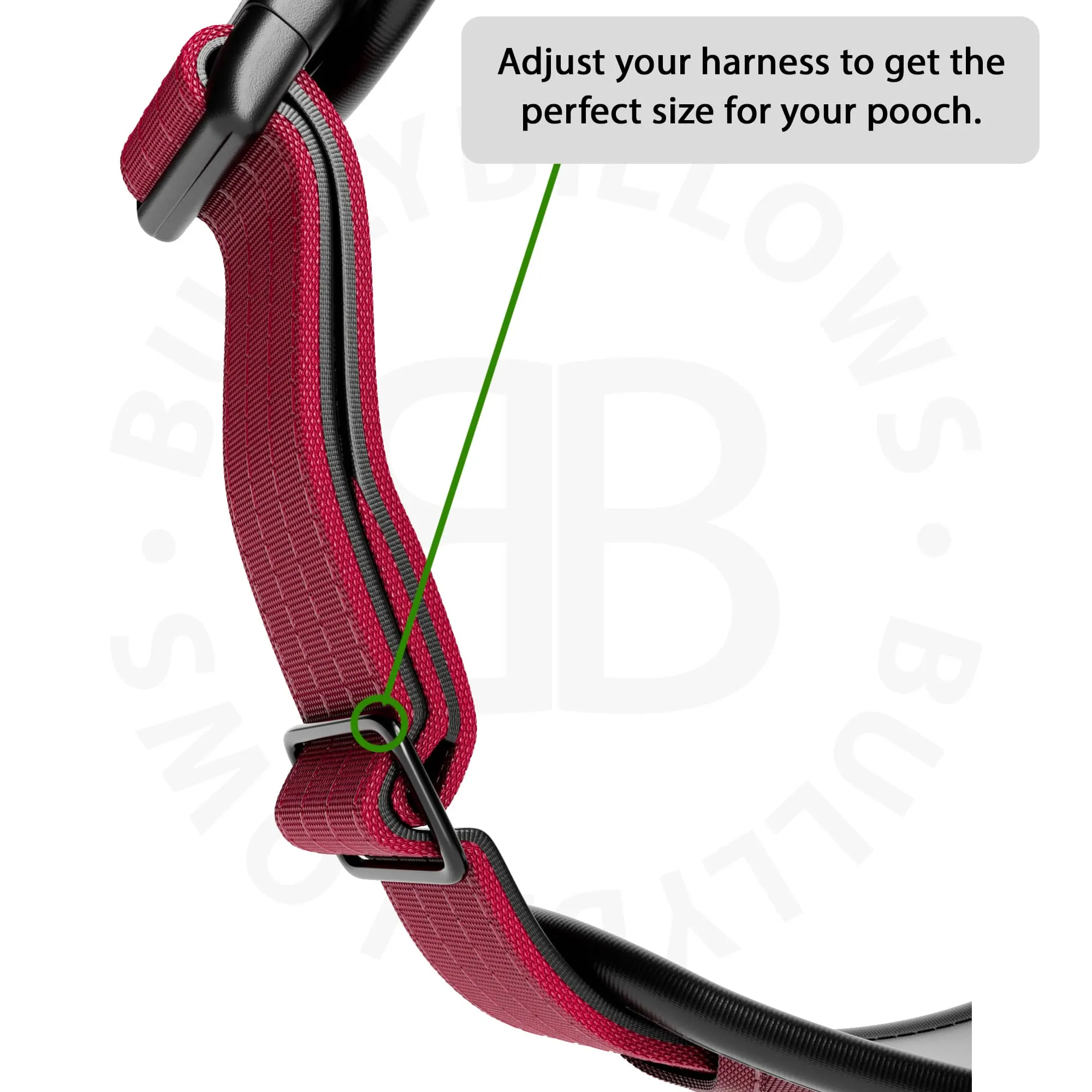 Comfort Premium Harness | Non Restrictive - Burgundy