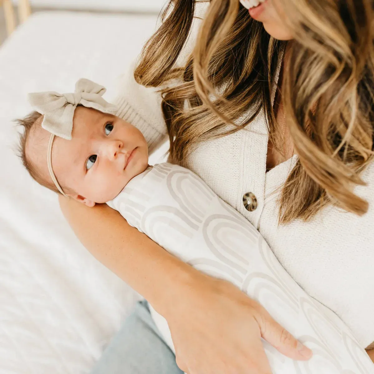 Copper Pearl Knit Swaddle Blanket - Bliss