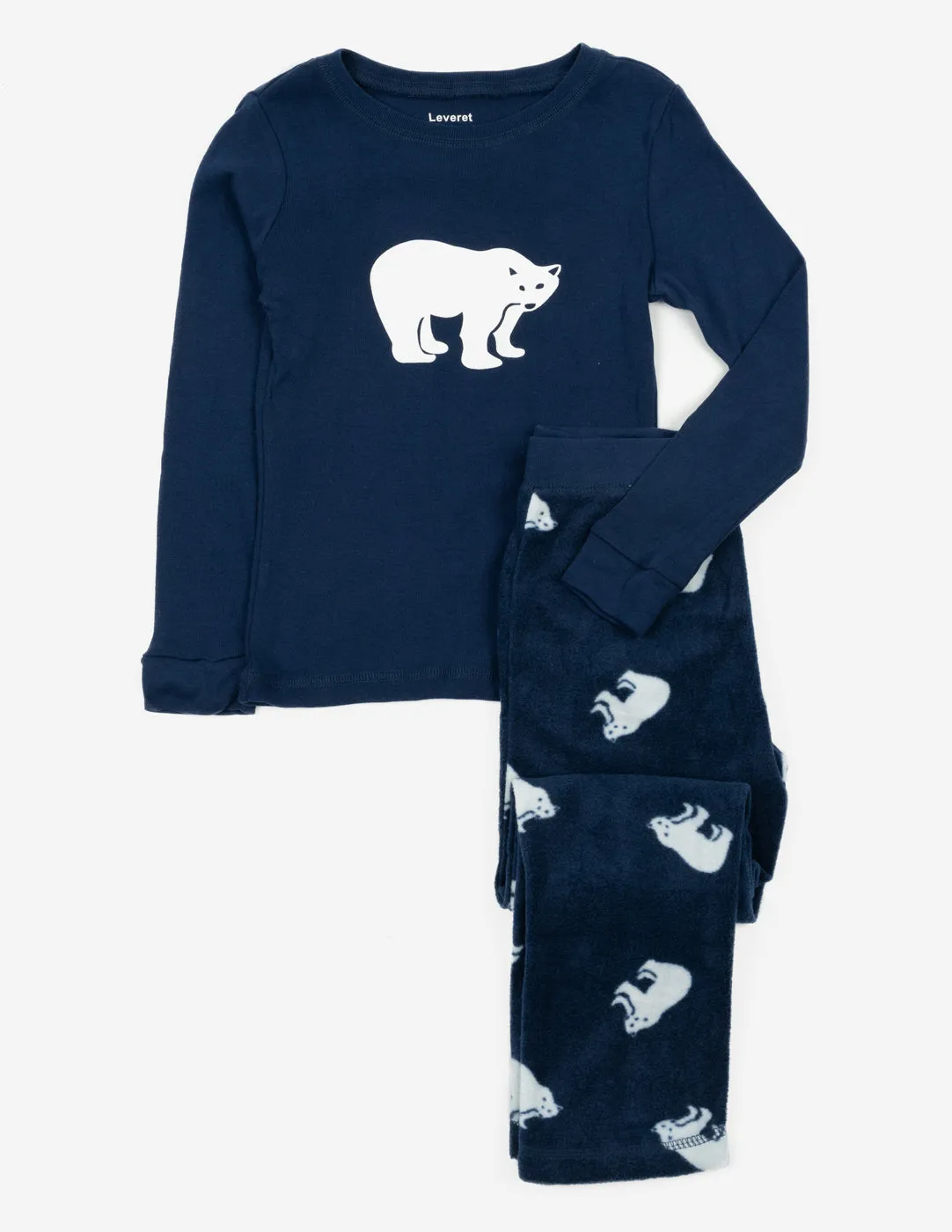 Cotton & Fleece Polar Bear Pajamas