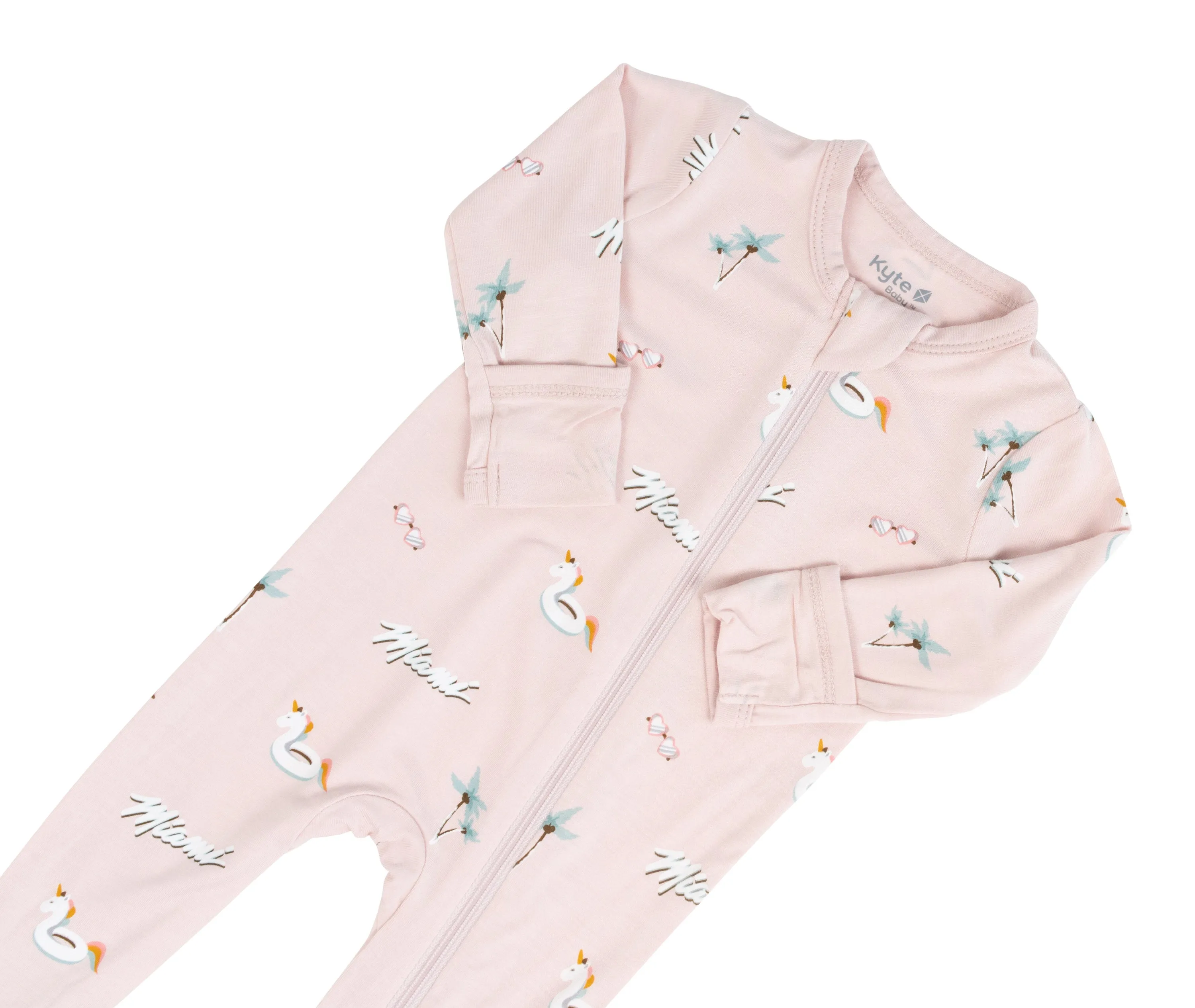 Court Culture x Kyte Baby Beach Blush Zippered Footie