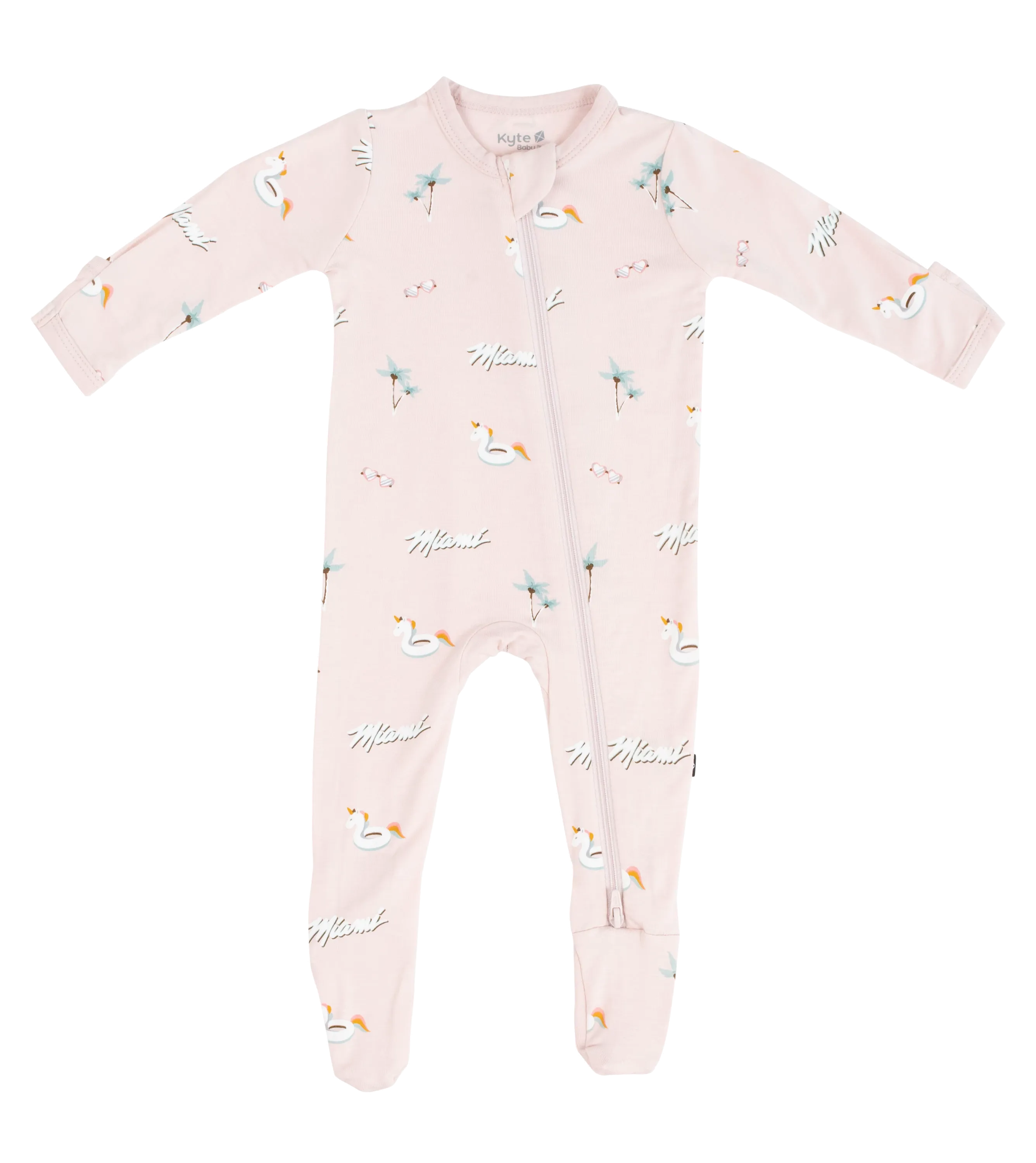 Court Culture x Kyte Baby Beach Blush Zippered Footie