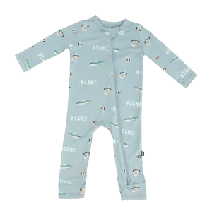 Court Culture x Kyte Baby Nautical Fog Zippered Romper