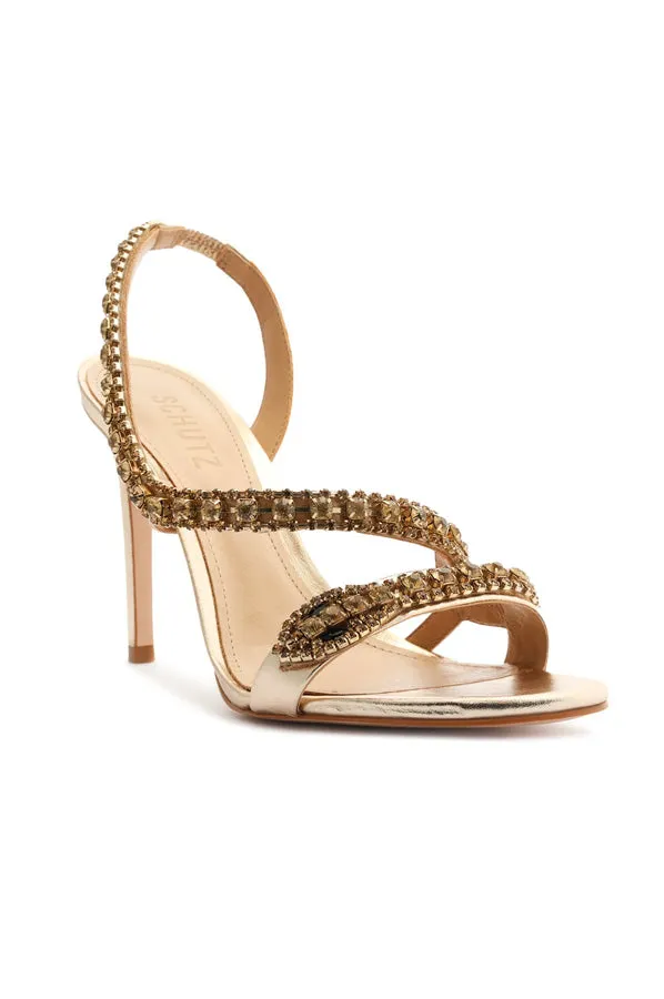 Court Metallic Sandal - Gold