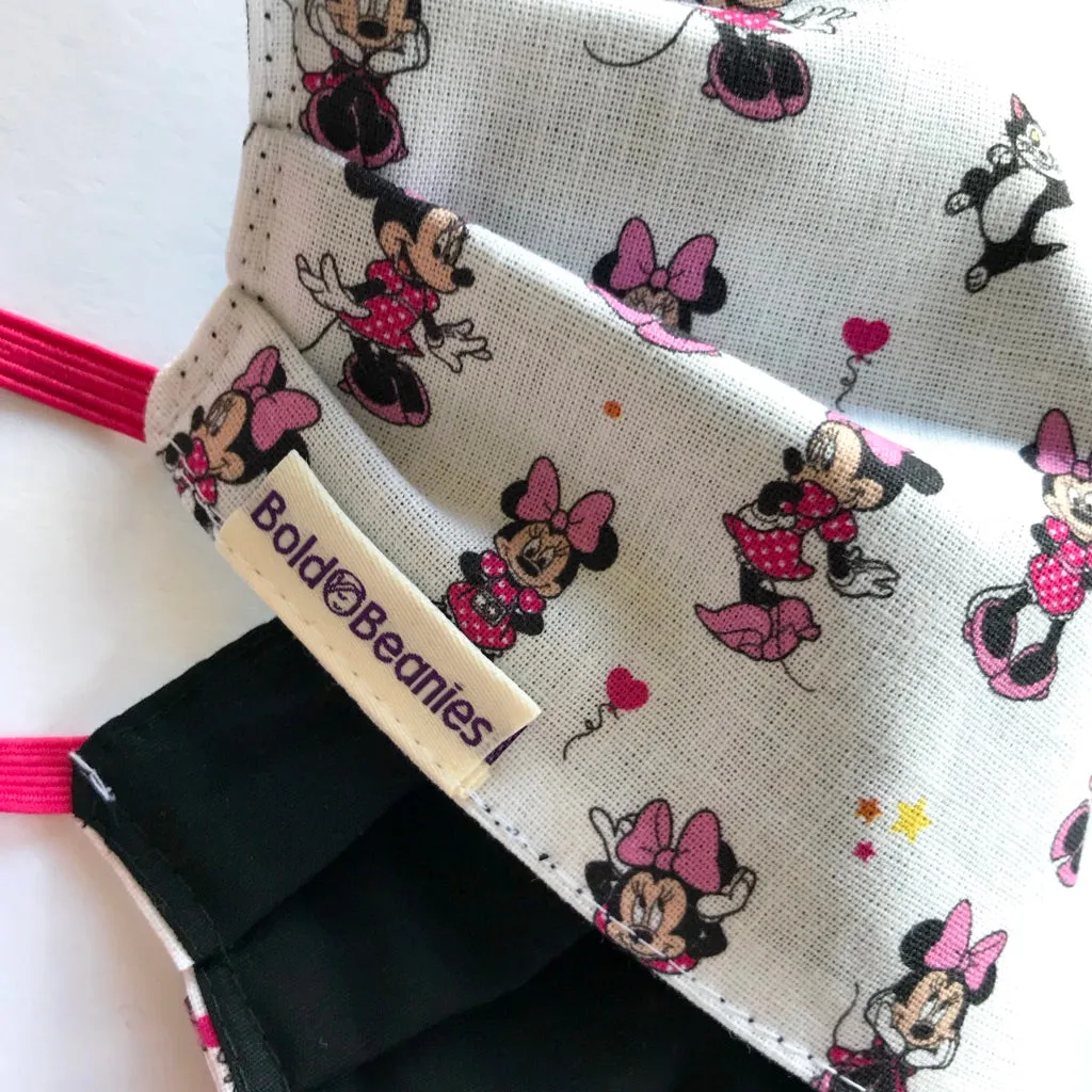 Cute Girls Cotton Face Mask Minnie Mouse