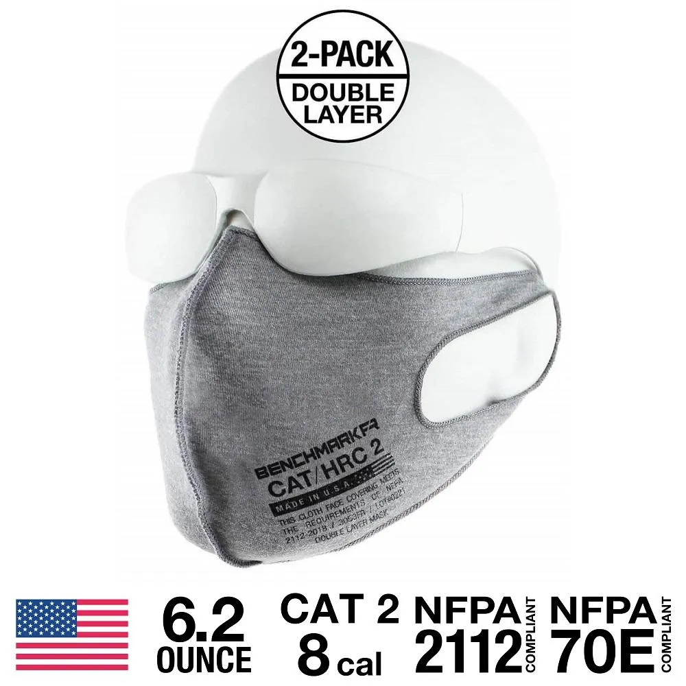 Double Layer CAT 2 FR Face Mask "Ninja Style" (2-Pack)