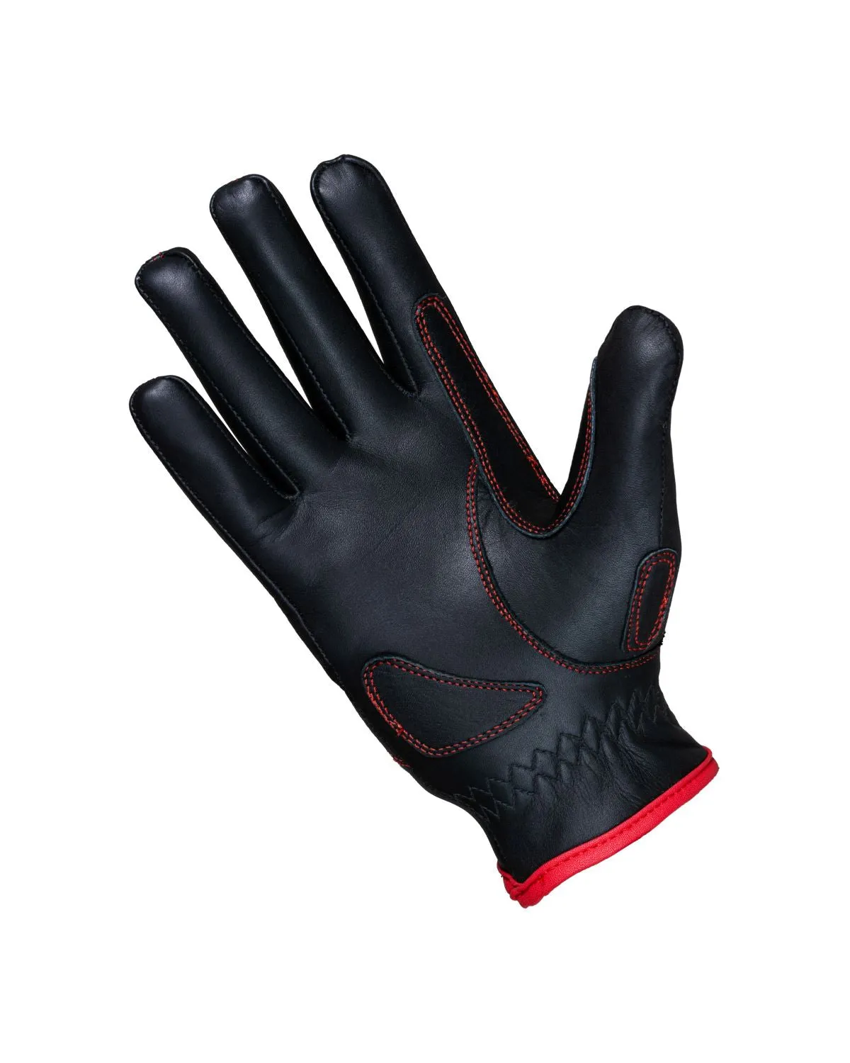 Dream Apparel Embroidered Red Heart Graphic Naked Leather Gloves