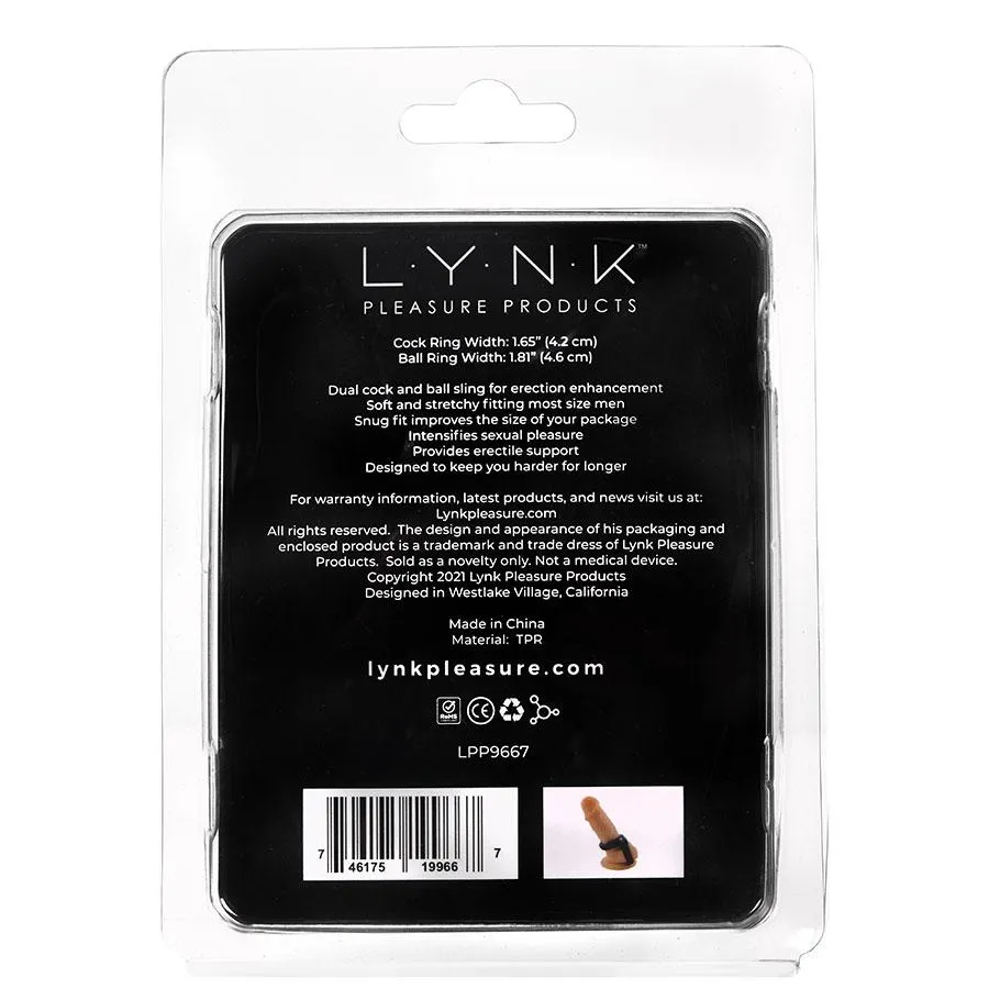 Dual Cock and Ball Enhancement Support Sling by Lynk Pleasure