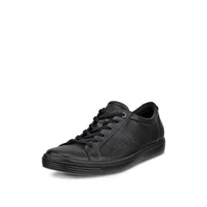 ECCO Soft 7 Classic Sneaker 218613 11001 Ladies Black Leather Lace Up Shoes