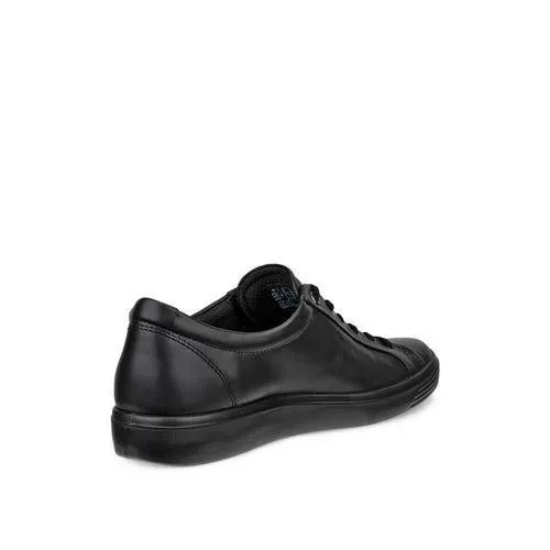 ECCO Soft 7 Classic Sneaker 218613 11001 Ladies Black Leather Lace Up Shoes