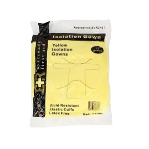 Ever Ready First Aid Isolation Gown, Yellow