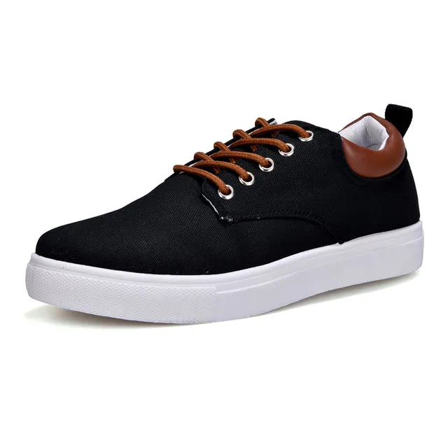 Fashion Lacedup Canvas Men Sneakers