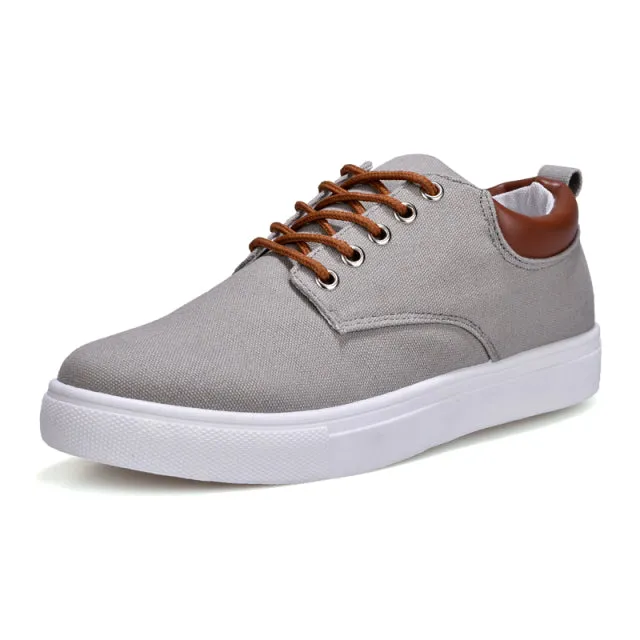 Fashion Lacedup Canvas Men Sneakers