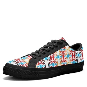 Fire Colors and Sky Aapisi Low Top Canvas Shoes Black Sole