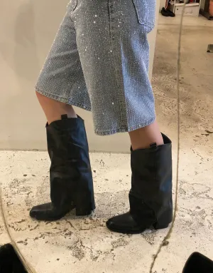 Fold over cowboy boots