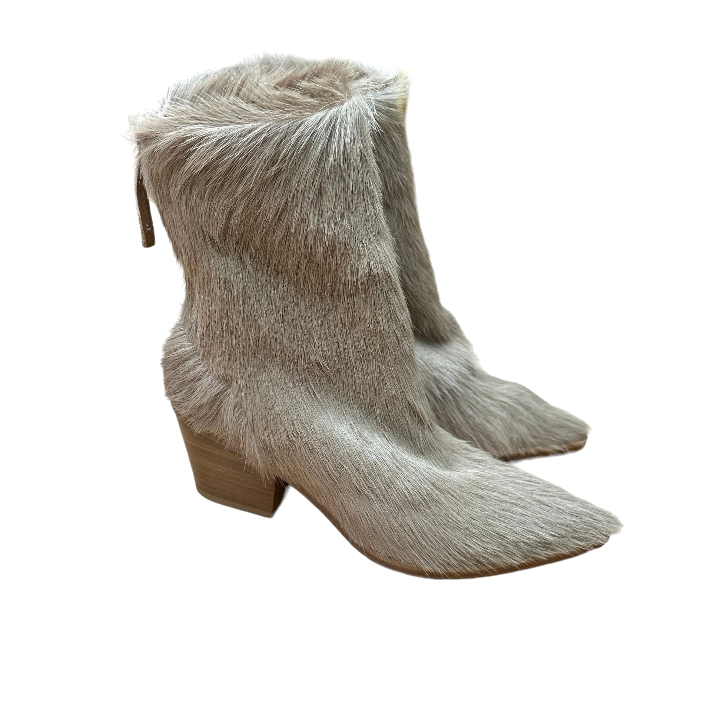 Fur Cowboy Boots - 7