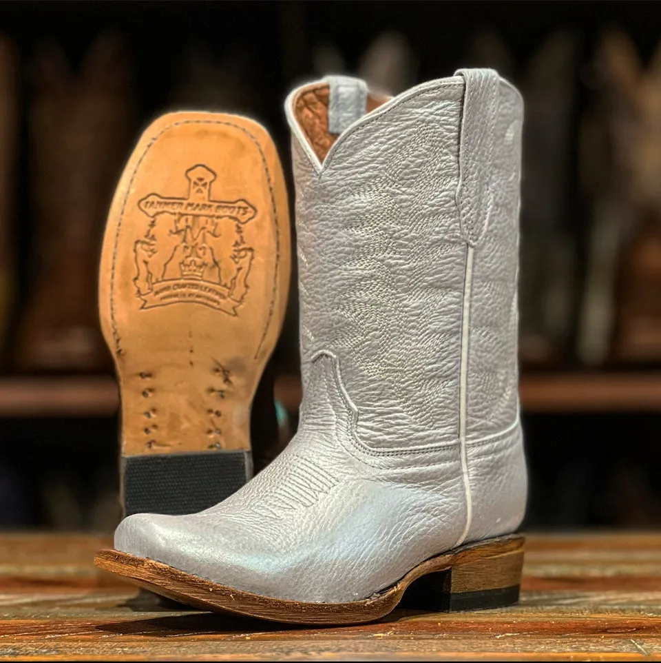 Girls Metallic Silver Boot